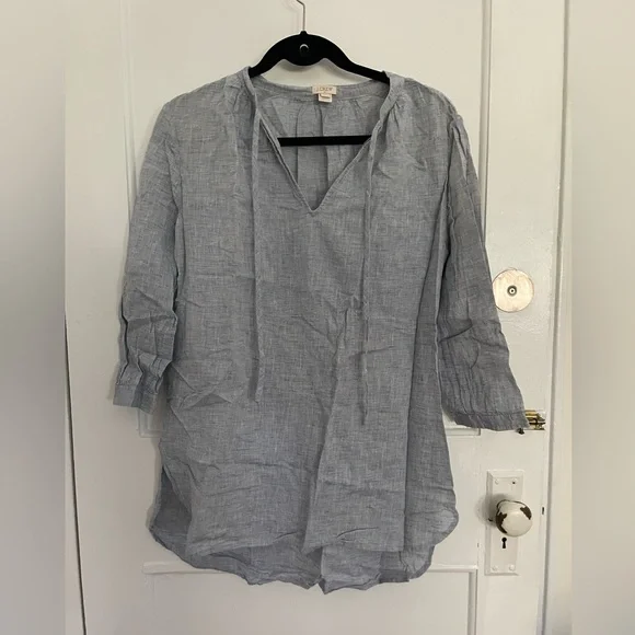 Jcrew chambray swimsuit coverup. Size small. - Picture 1 of 4
